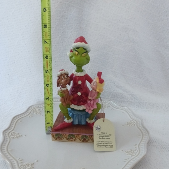 Jim Shore The Grinch Dr Seuss with Max and Cindy Lou - Green, Red, Pink - Picture 9 of 10